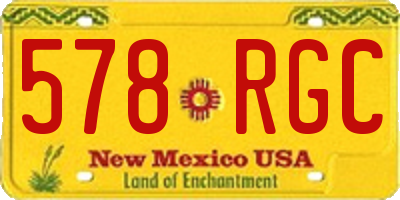 NM license plate 578RGC