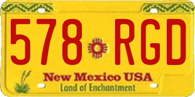 NM license plate 578RGD