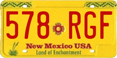 NM license plate 578RGF