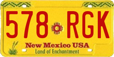 NM license plate 578RGK