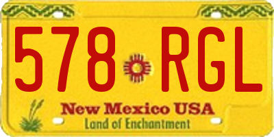 NM license plate 578RGL