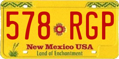 NM license plate 578RGP