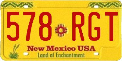 NM license plate 578RGT