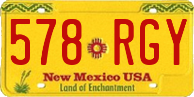 NM license plate 578RGY