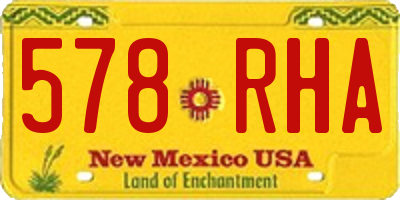 NM license plate 578RHA