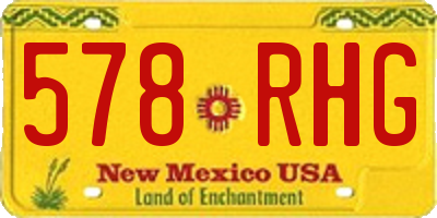 NM license plate 578RHG