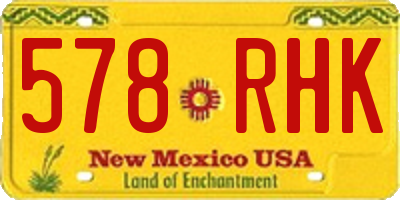NM license plate 578RHK