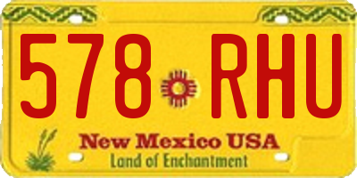 NM license plate 578RHU