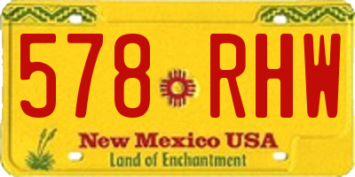 NM license plate 578RHW