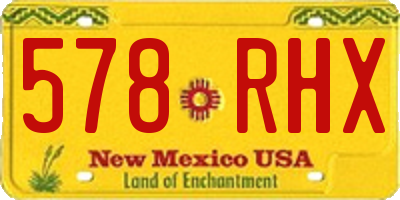 NM license plate 578RHX