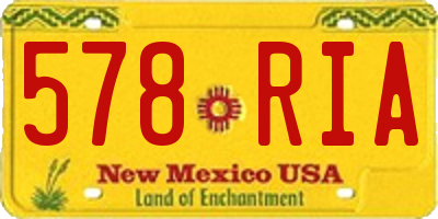 NM license plate 578RIA