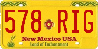 NM license plate 578RIG