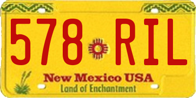 NM license plate 578RIL