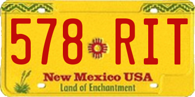 NM license plate 578RIT