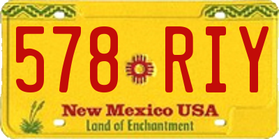 NM license plate 578RIY