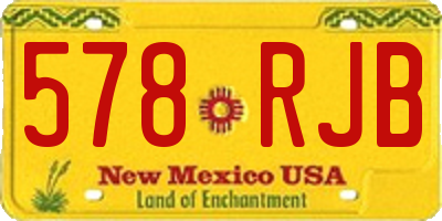 NM license plate 578RJB