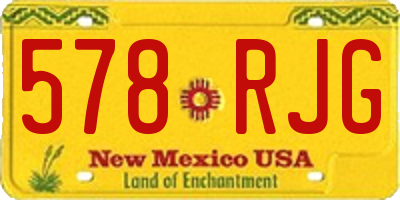 NM license plate 578RJG