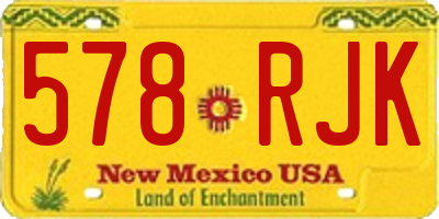 NM license plate 578RJK