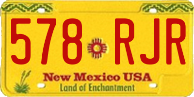 NM license plate 578RJR