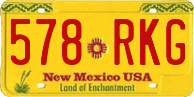 NM license plate 578RKG