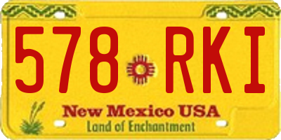 NM license plate 578RKI