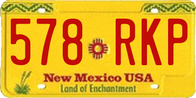 NM license plate 578RKP