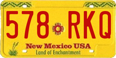 NM license plate 578RKQ