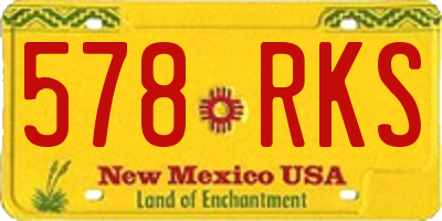 NM license plate 578RKS