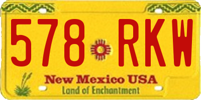 NM license plate 578RKW