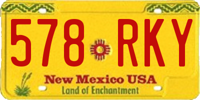 NM license plate 578RKY