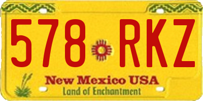 NM license plate 578RKZ