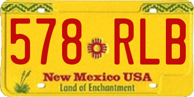 NM license plate 578RLB