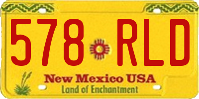 NM license plate 578RLD