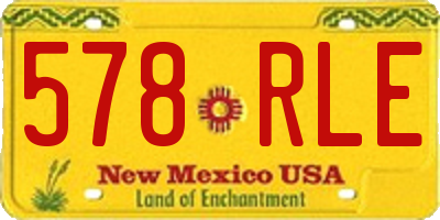NM license plate 578RLE