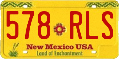 NM license plate 578RLS