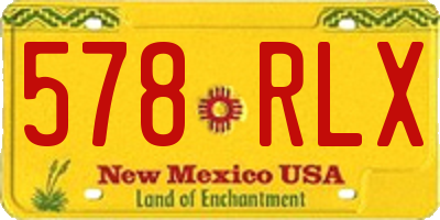 NM license plate 578RLX