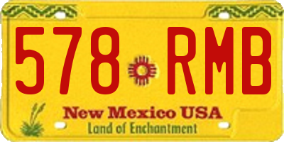 NM license plate 578RMB