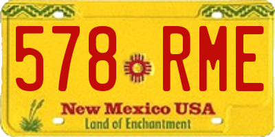 NM license plate 578RME