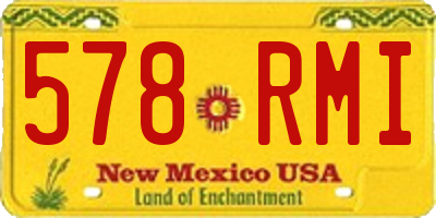 NM license plate 578RMI