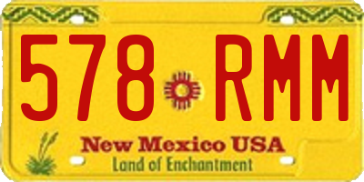 NM license plate 578RMM