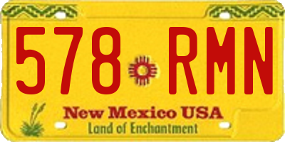 NM license plate 578RMN