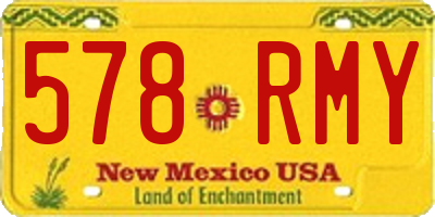NM license plate 578RMY