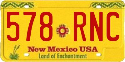 NM license plate 578RNC