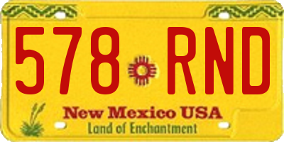 NM license plate 578RND
