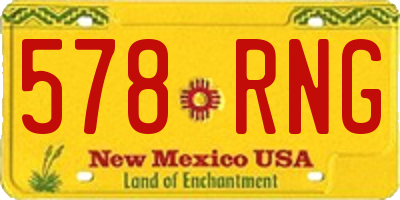 NM license plate 578RNG