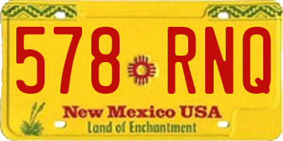 NM license plate 578RNQ