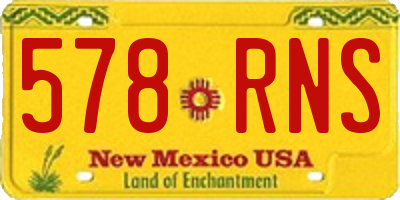 NM license plate 578RNS