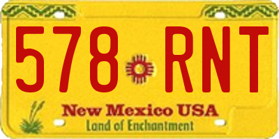 NM license plate 578RNT