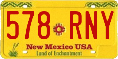NM license plate 578RNY