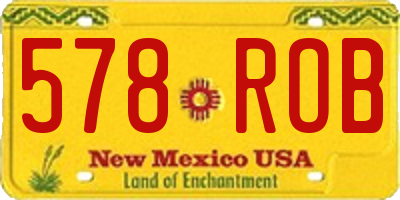 NM license plate 578ROB